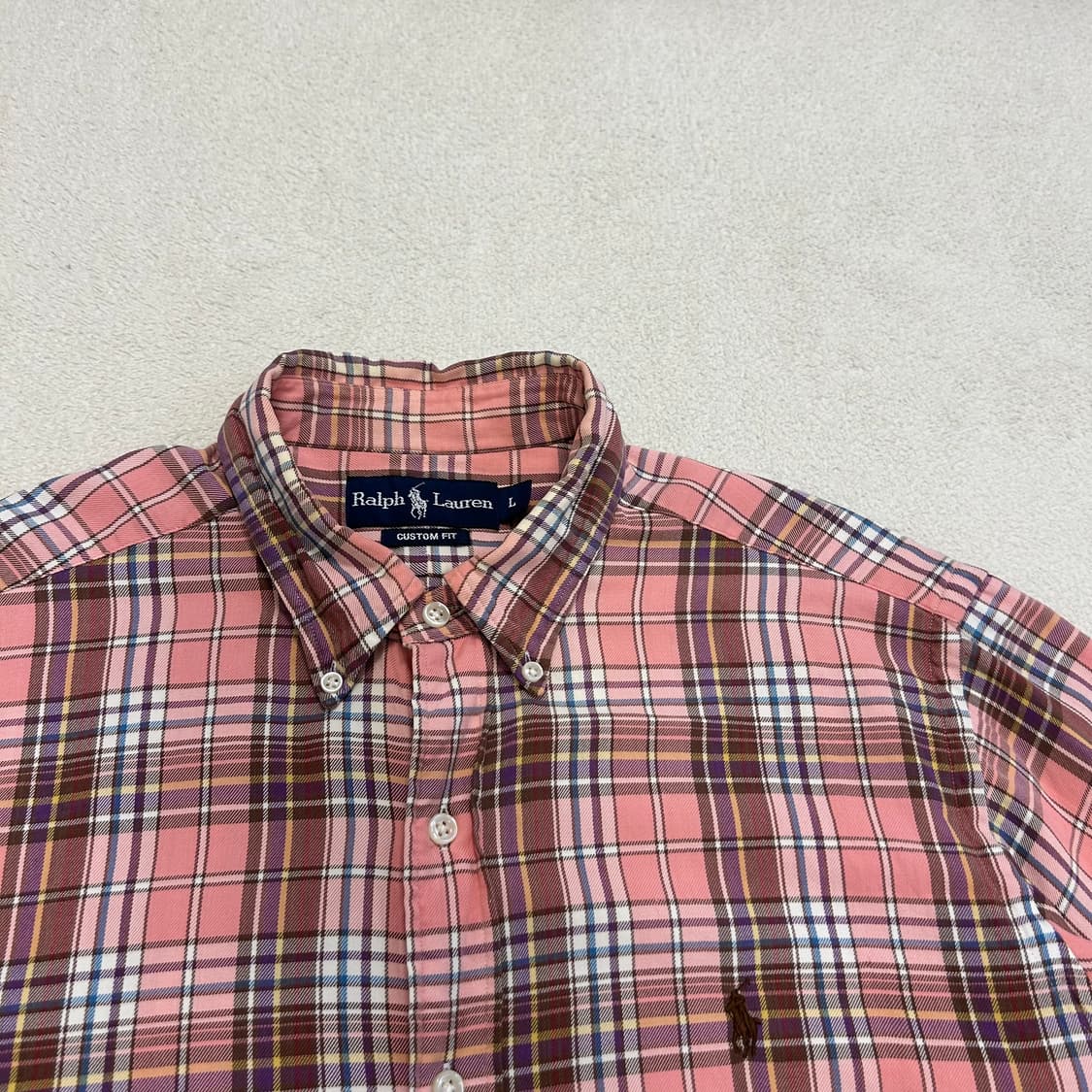 Polo pink check shirt 상품이미지6
