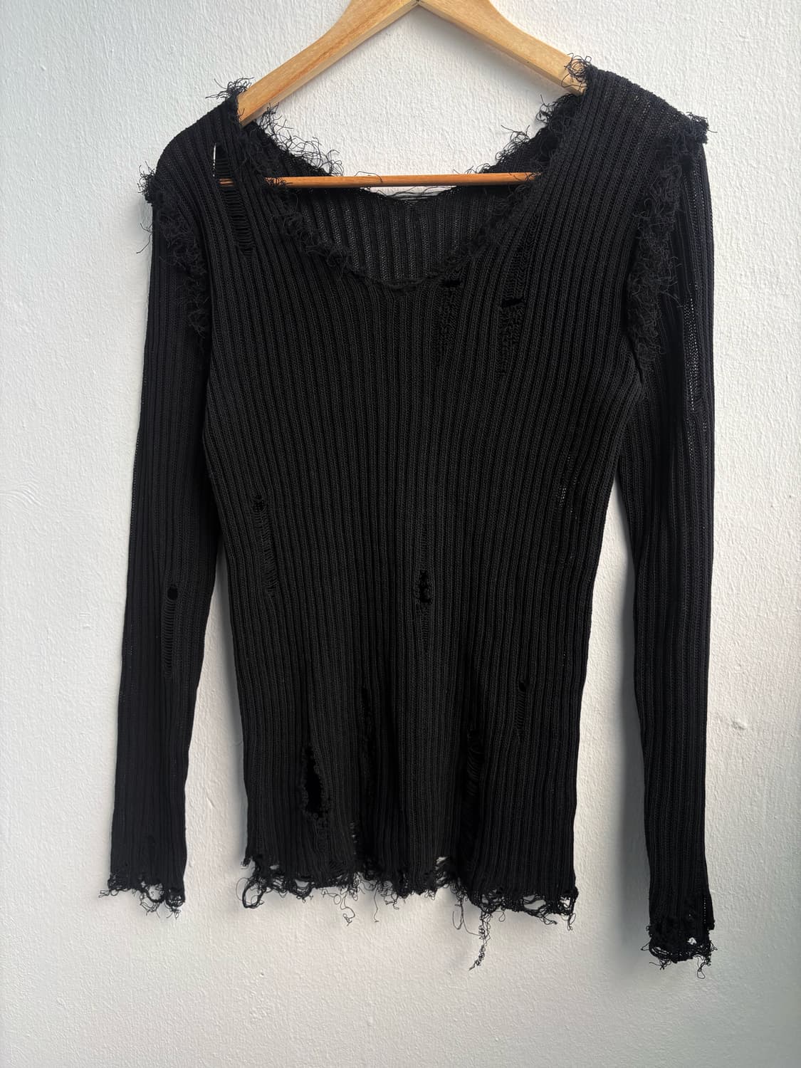 Vintage Black Damage Knit 상품이미지5