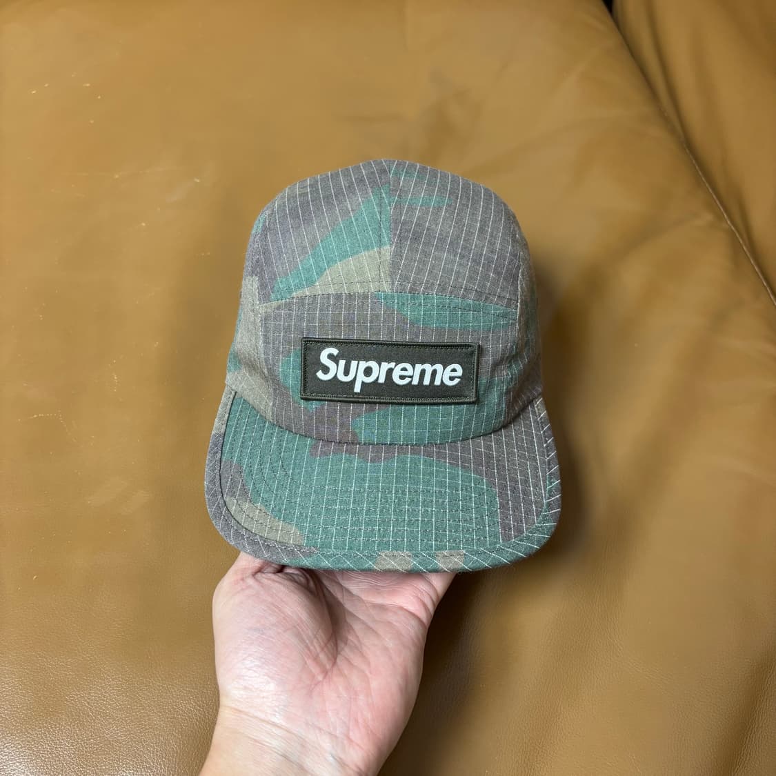 슈프림 캠프캡 모자 박스로고 24SS 립스탑 리플렉티브 우드랜드 카모 상품이미지4