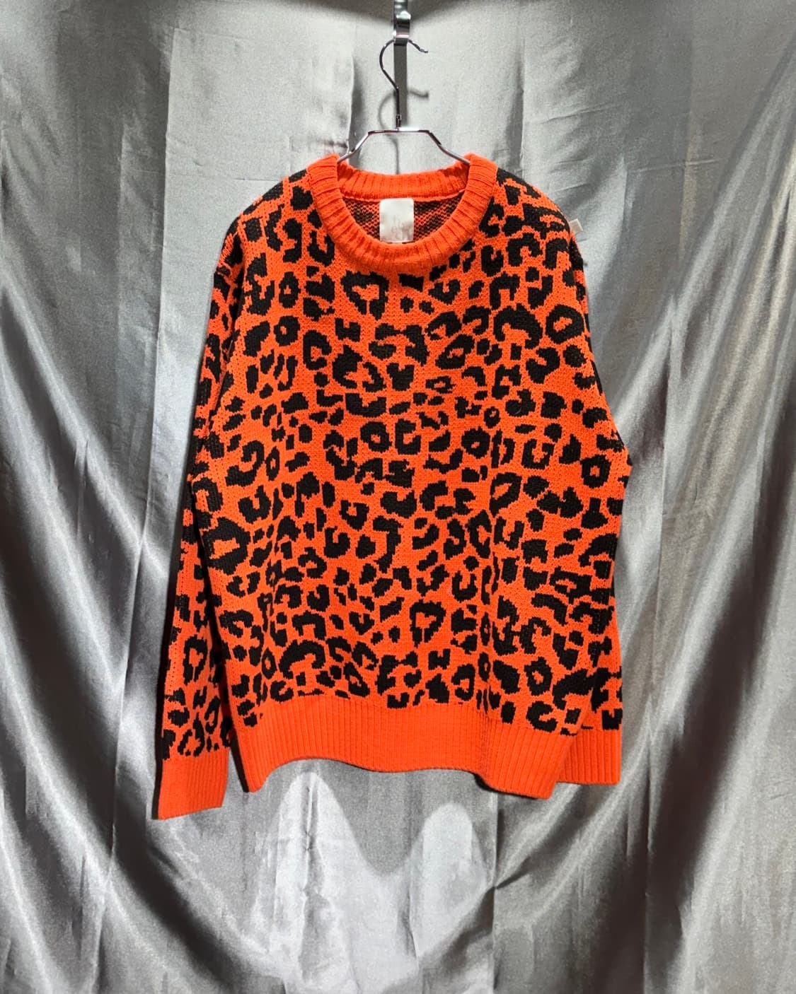 L FETCH 패치선데이 레오파드 오렌지 라운드 니트 상품이미지2