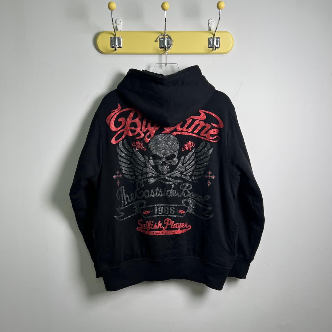 클래시 어헤드 펑크 패치 블랙 퍼 후드집업 L 상품이미지2