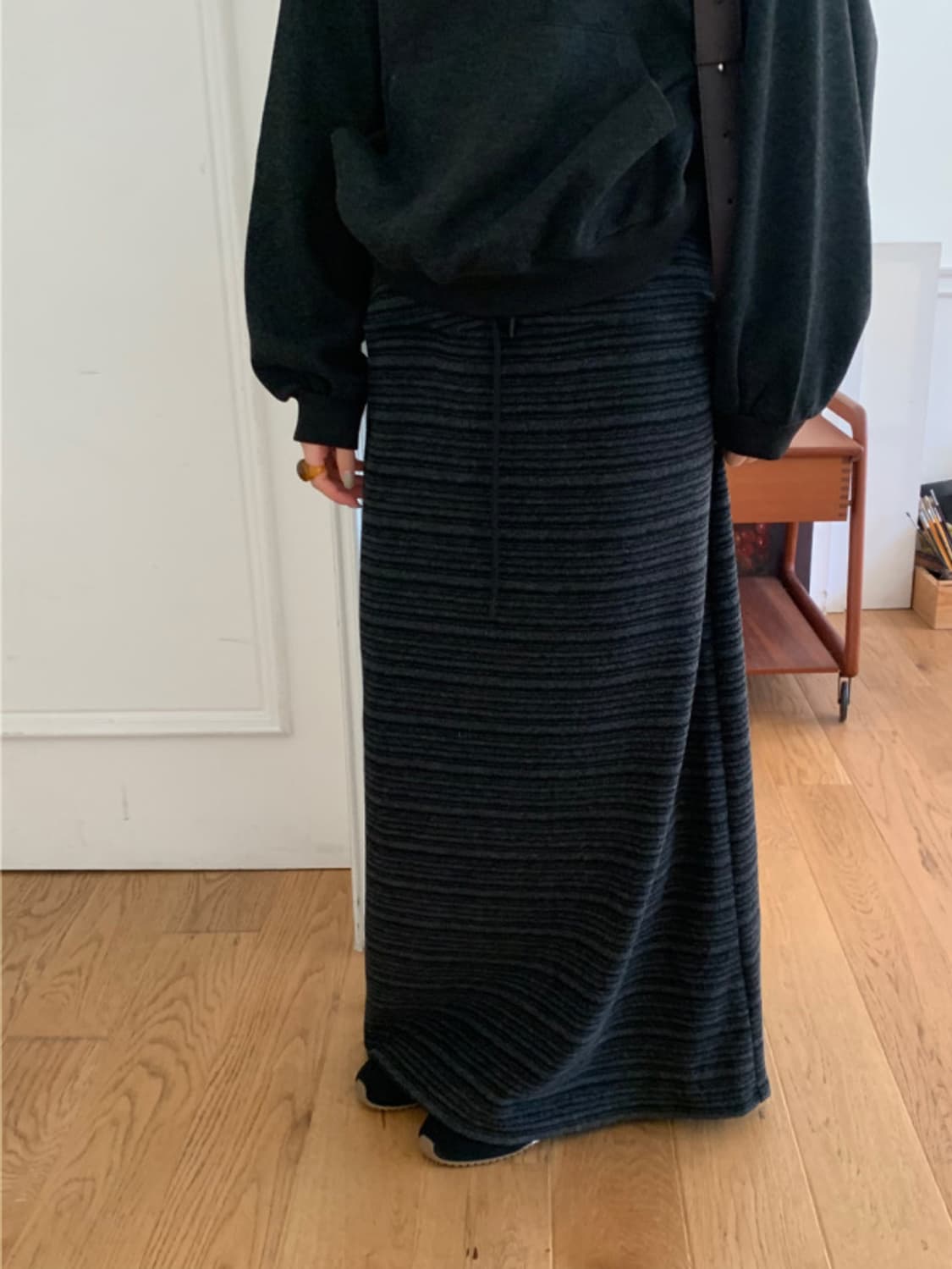 유이니 prima 스트라이프 밴딩 롱스커트 상품이미지4