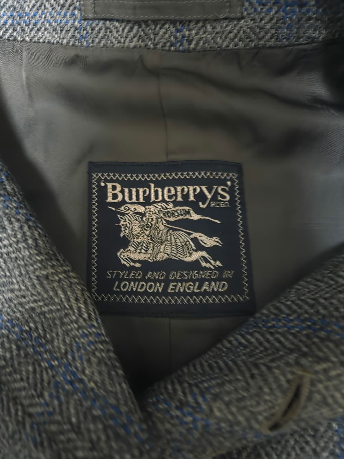 빈티지 버버리 트위드 헤링본 코트 상품이미지4