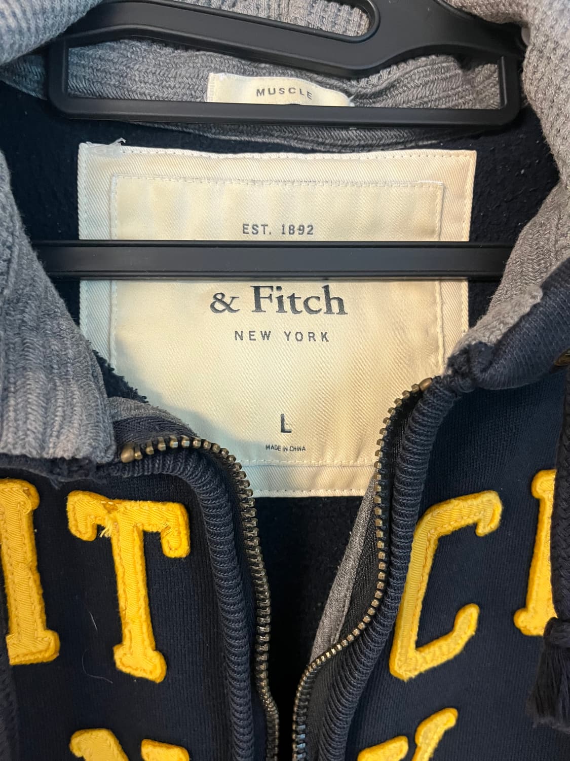 아베크롬비 후드집업 네이비 [L] 상품이미지5