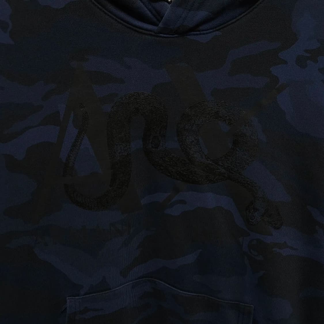 100 ARMANI 아르마니 익스체인지 카모 후드티 루즈핏 네이비 상품이미지2