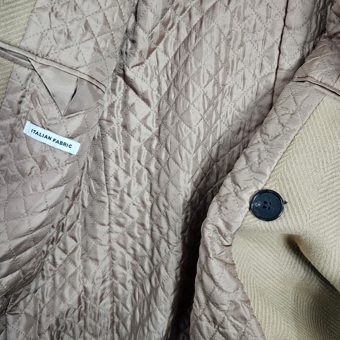 클럽모나코 더블 브레스티드 헤링본 코트 상품이미지5