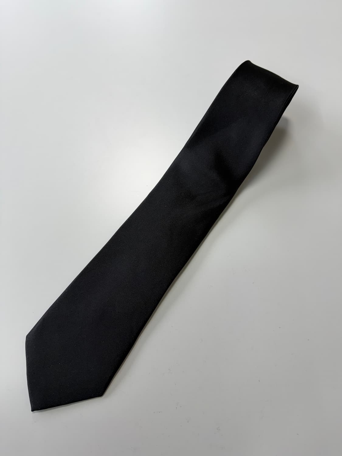 블랙 실크 혼방 넥타이 8cm 상품이미지1