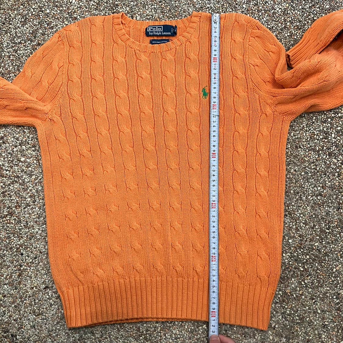 69 폴로 꽈배기 니트 오렌지 상품이미지6