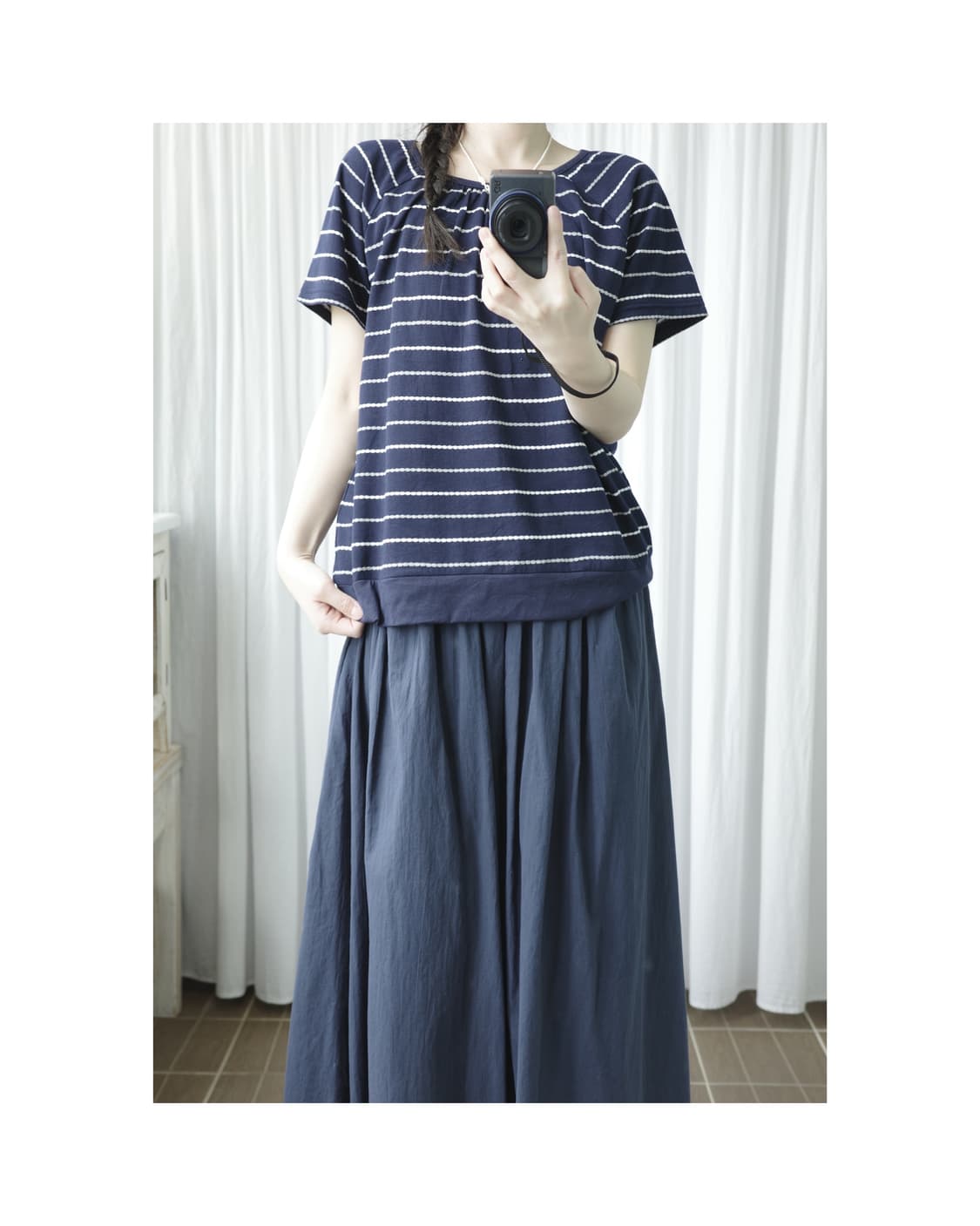 Datum line stripe round tee 상품이미지3
