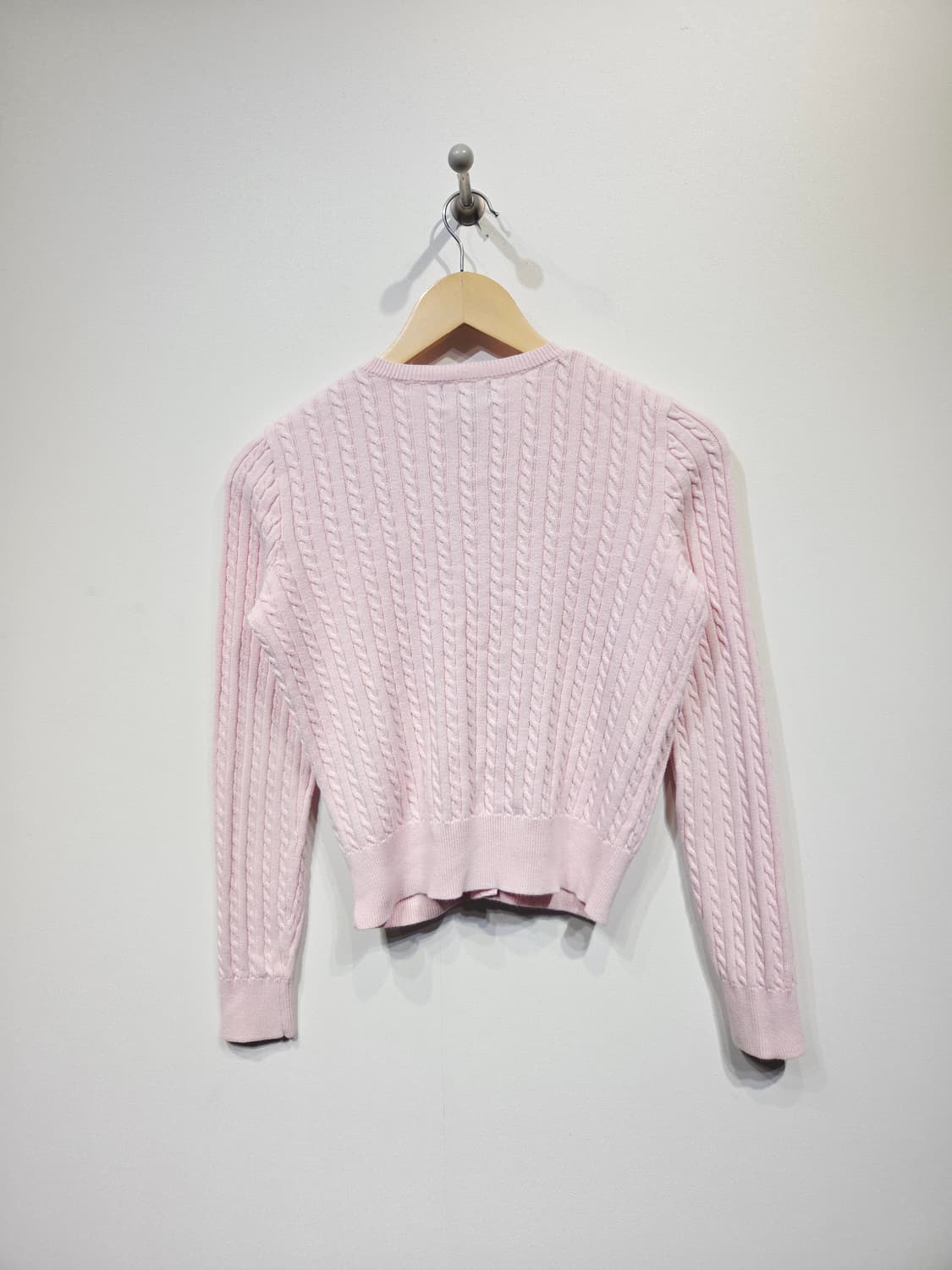 폴로 랄프로렌 걸즈 꽈배기 가디건 핑크 상품이미지6