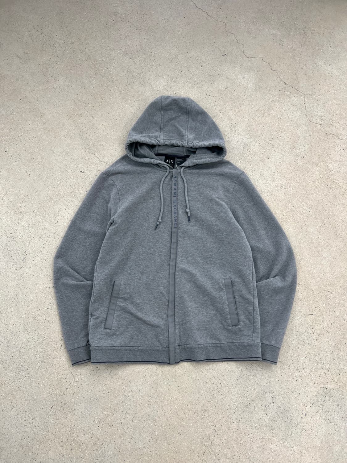 아르마니 익스체인지 그레이 로고 후드집업 상품이미지3