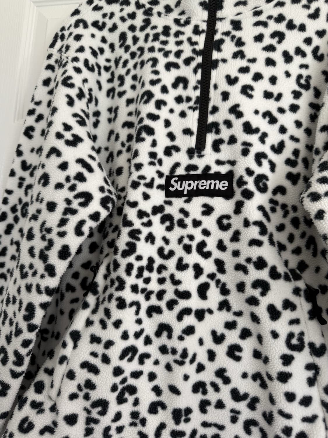 24FW 슈프림 폴라텍 페이스마스크 하프 집 후드 스웨트셔츠 레오파드 상품이미지2