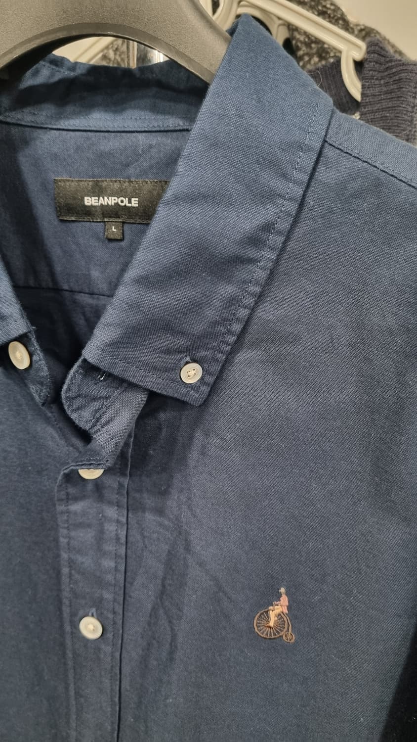 bean pole) 빈폴 네이비색 남방 셔츠 100~105(L) 상태최상 상품이미지2
