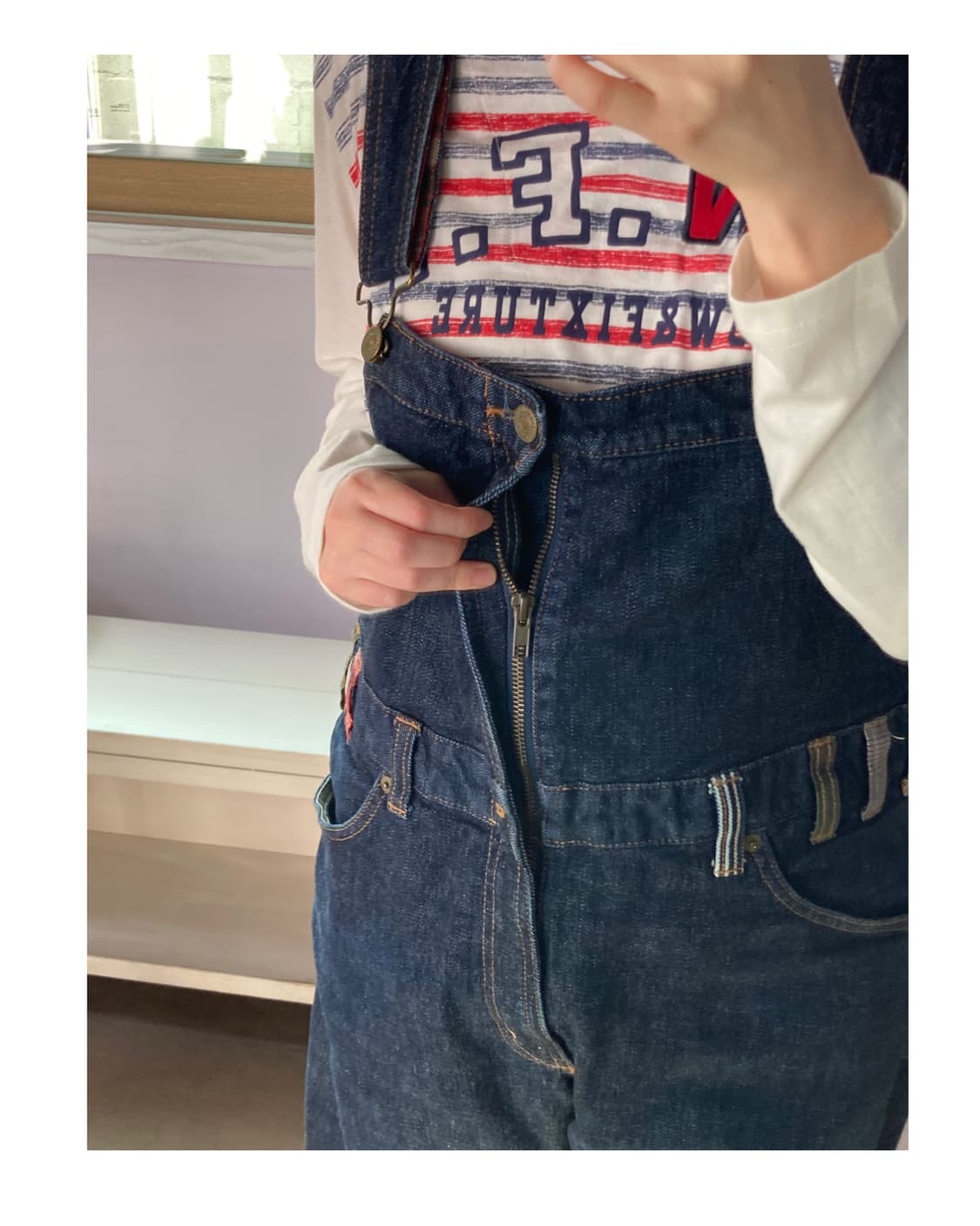 레드 포인트 멜빵바지🍒 상품이미지3