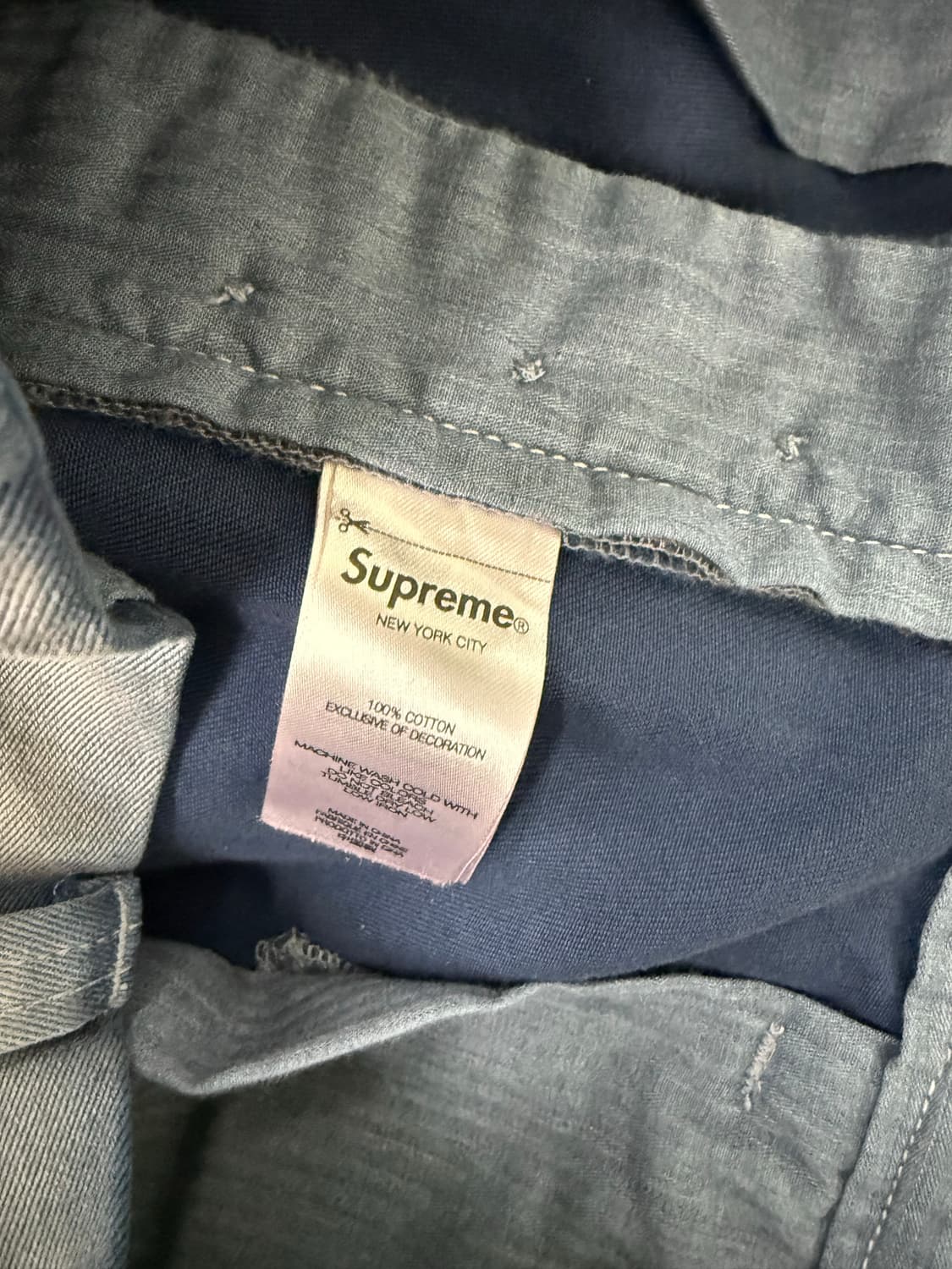 Supreme Chino Pants Washed Navy - 23FW 상품이미지4