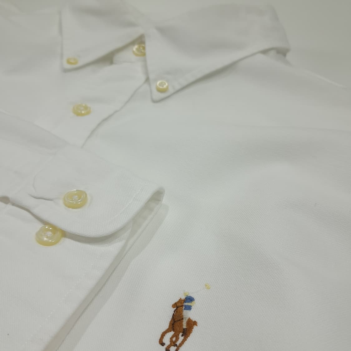 CL472 2XL 폴로 90s 홍콩판 옥스포드 멀티포니 화이트 셔츠 남 상품이미지4