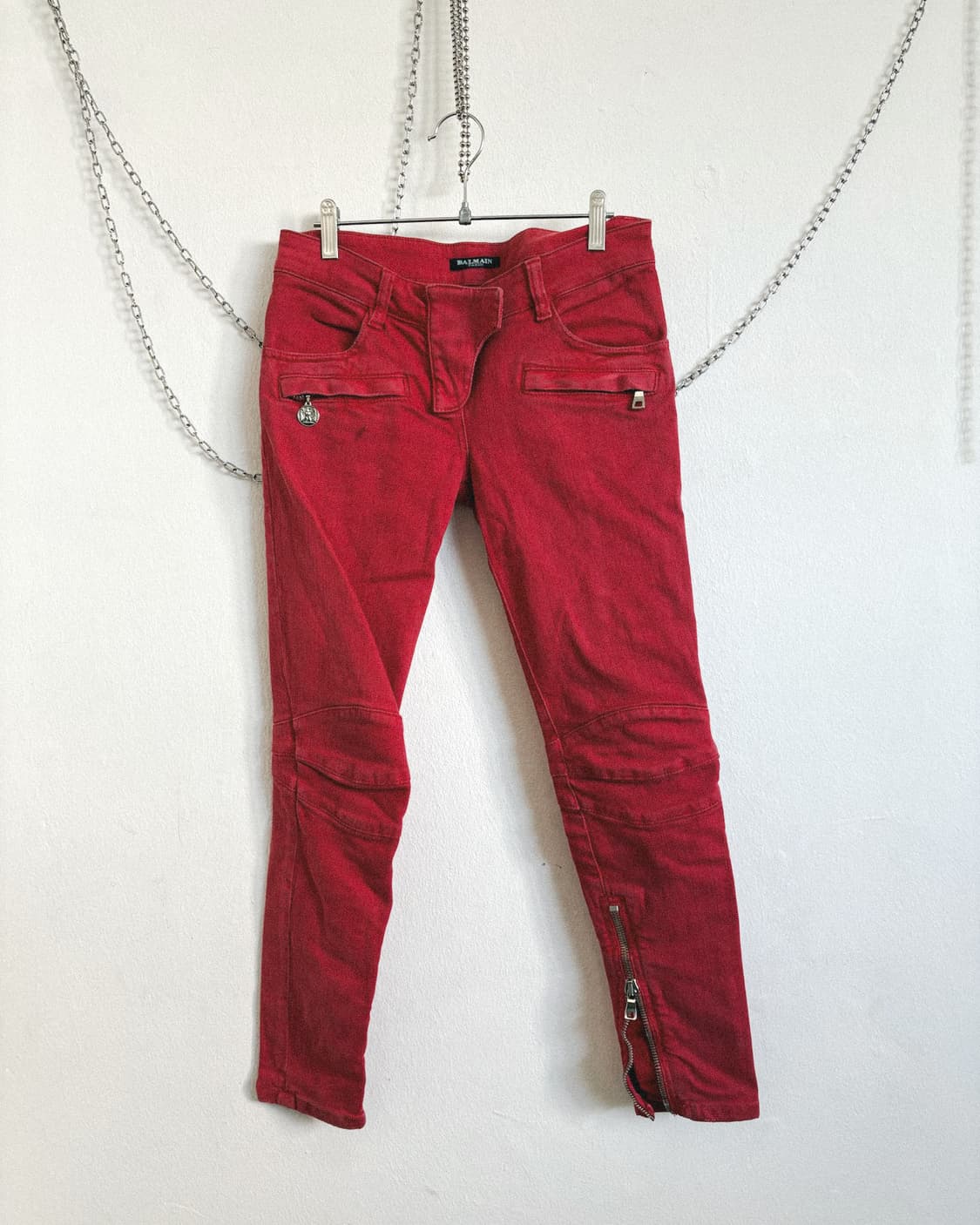 발망 데카르넹 로우라이즈 레드 바이커데님 상품이미지4