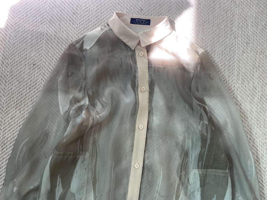 준코 코시노 boutique 시어 오간자 롱 드레스 상품이미지5