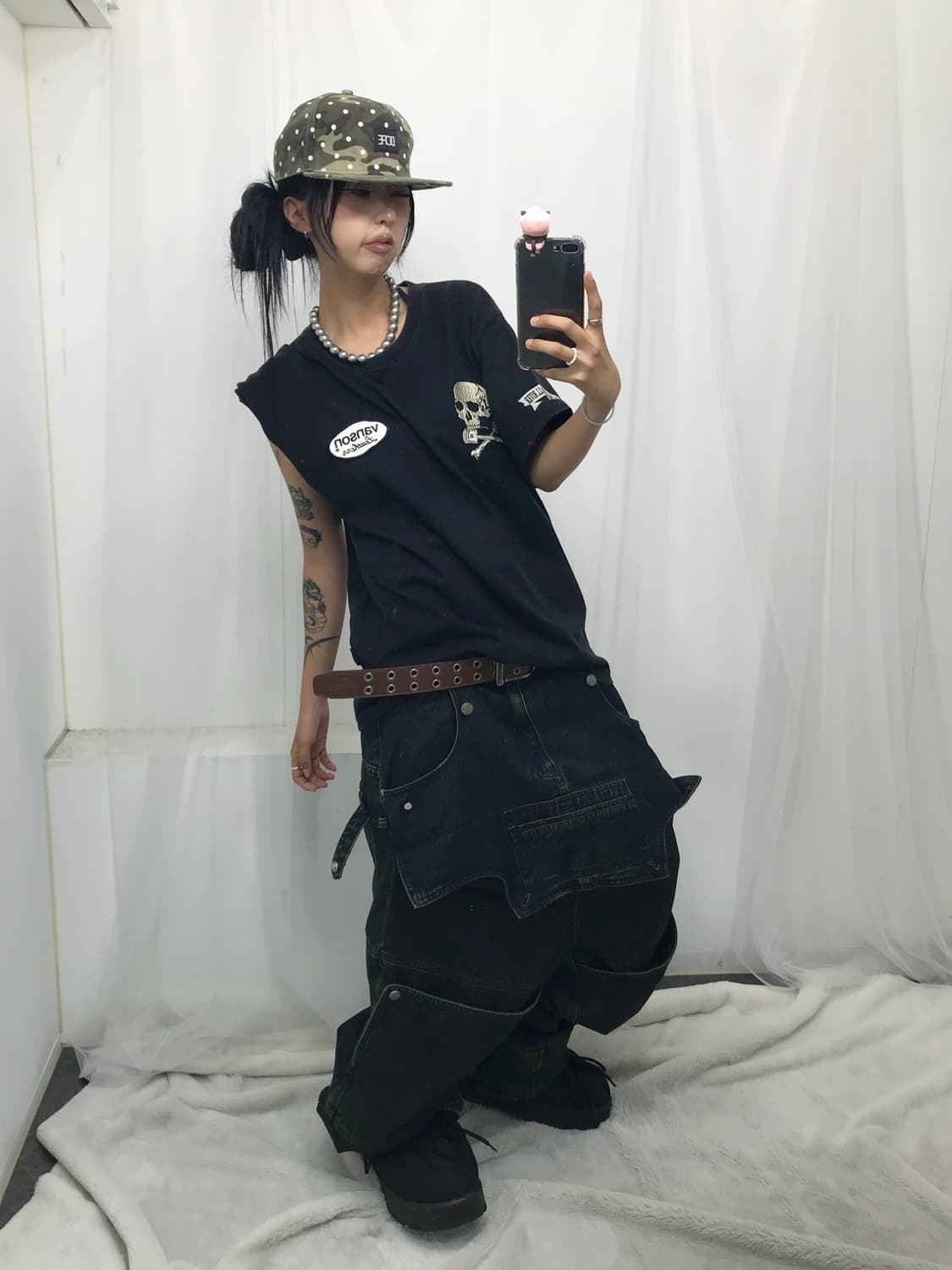 ☠️ 밴슨 크롬맛 스컬 자수패치 반팔 티셔츠 ☠️ 상품이미지6