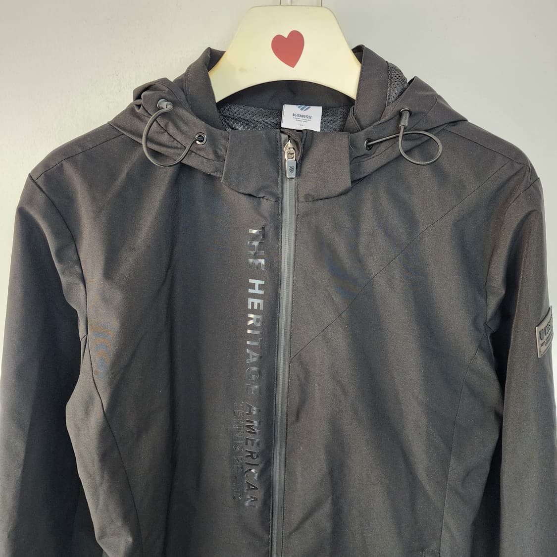 k스위스 블랙 후드 바람막이 점퍼 상품이미지2