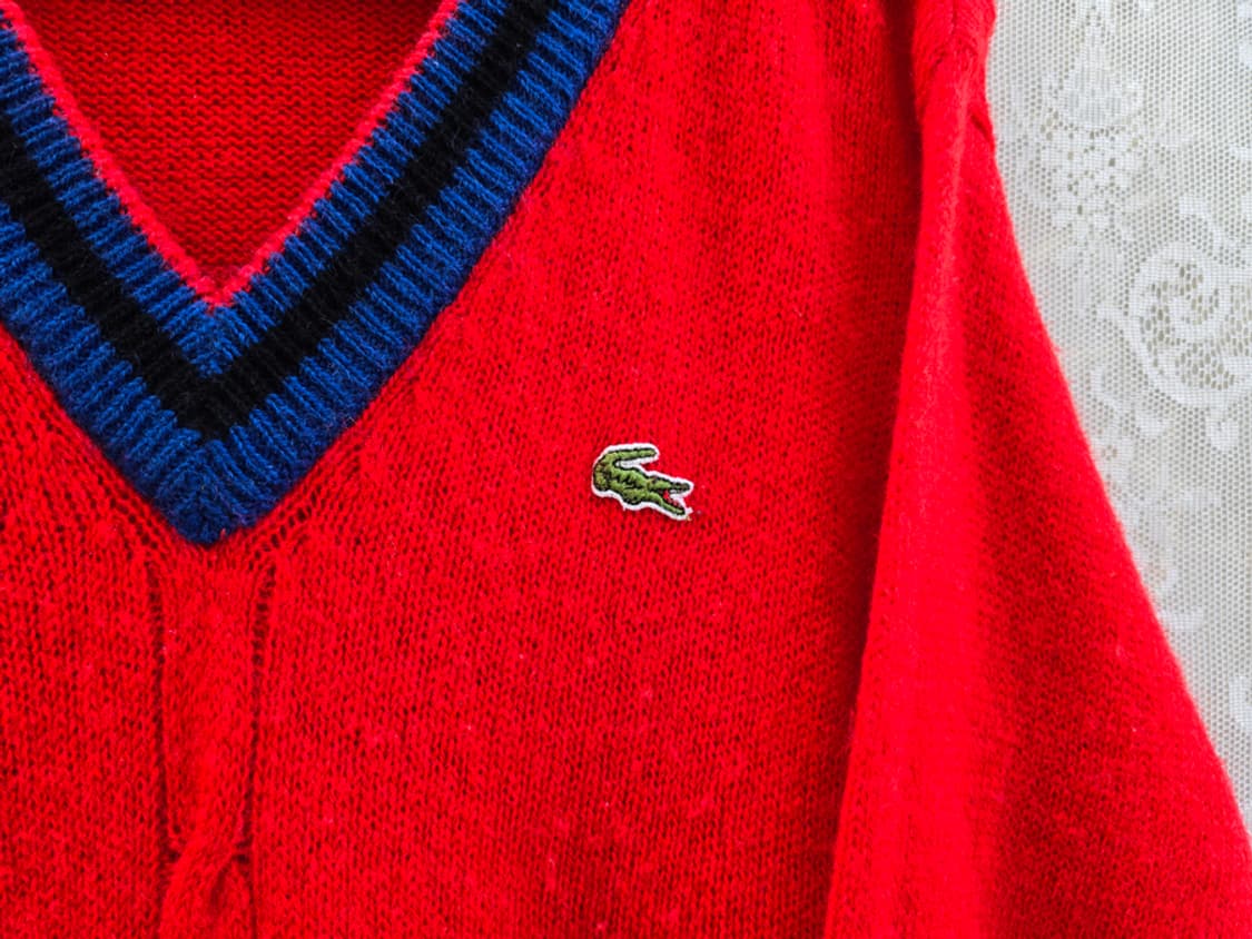 80s 라코스테 셔틀랜드 울 니트 (made in italy) 상품이미지3