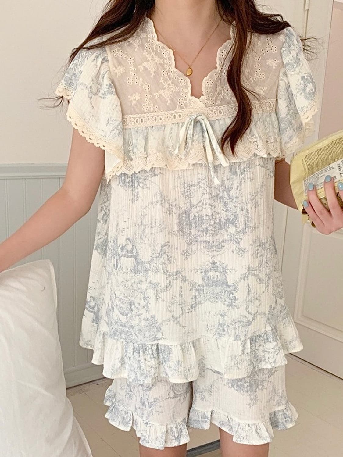 트왈드주이 레이스 공주 파자마 홈웨어 상품이미지1