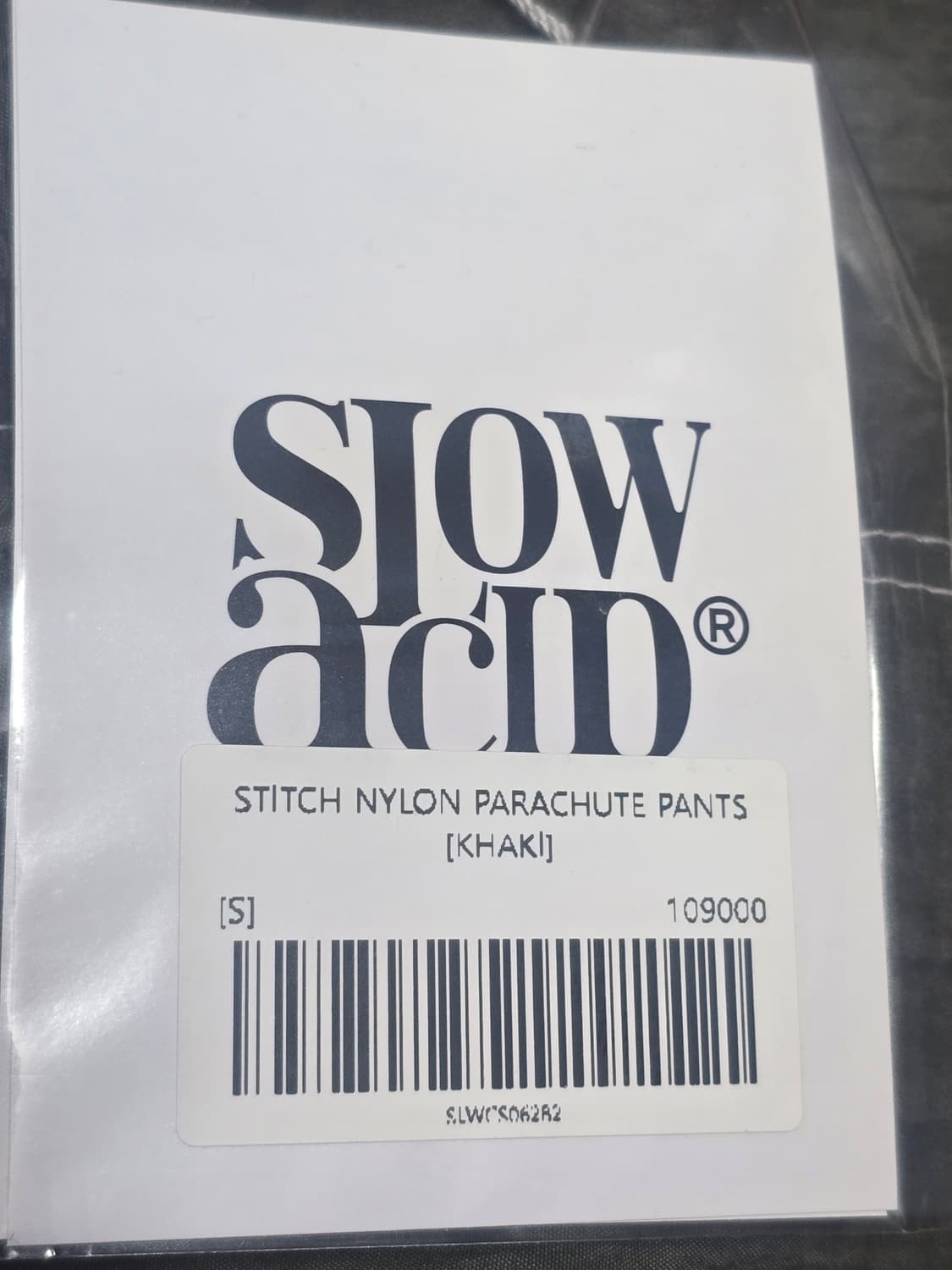 SLOWACID Stitch nylon parachute pants 카키 상품이미지5