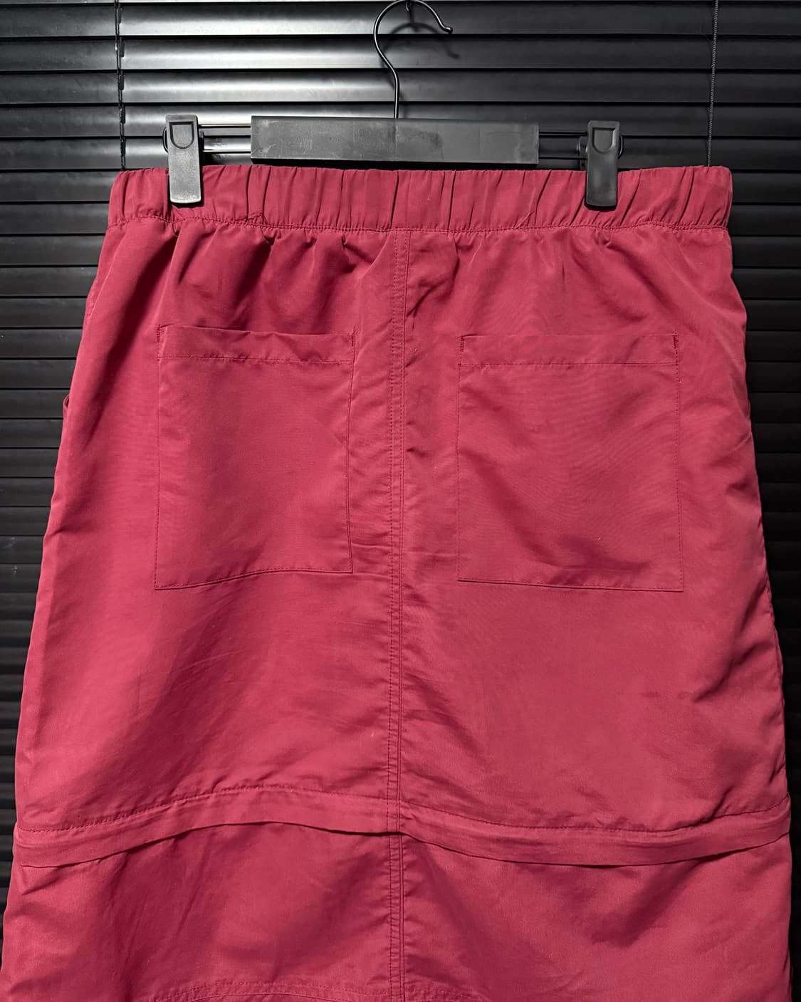 스투시 RANGE ZIP OFF SKIRT 레드 버건디 숏 롱 나일론치마 상품이미지5