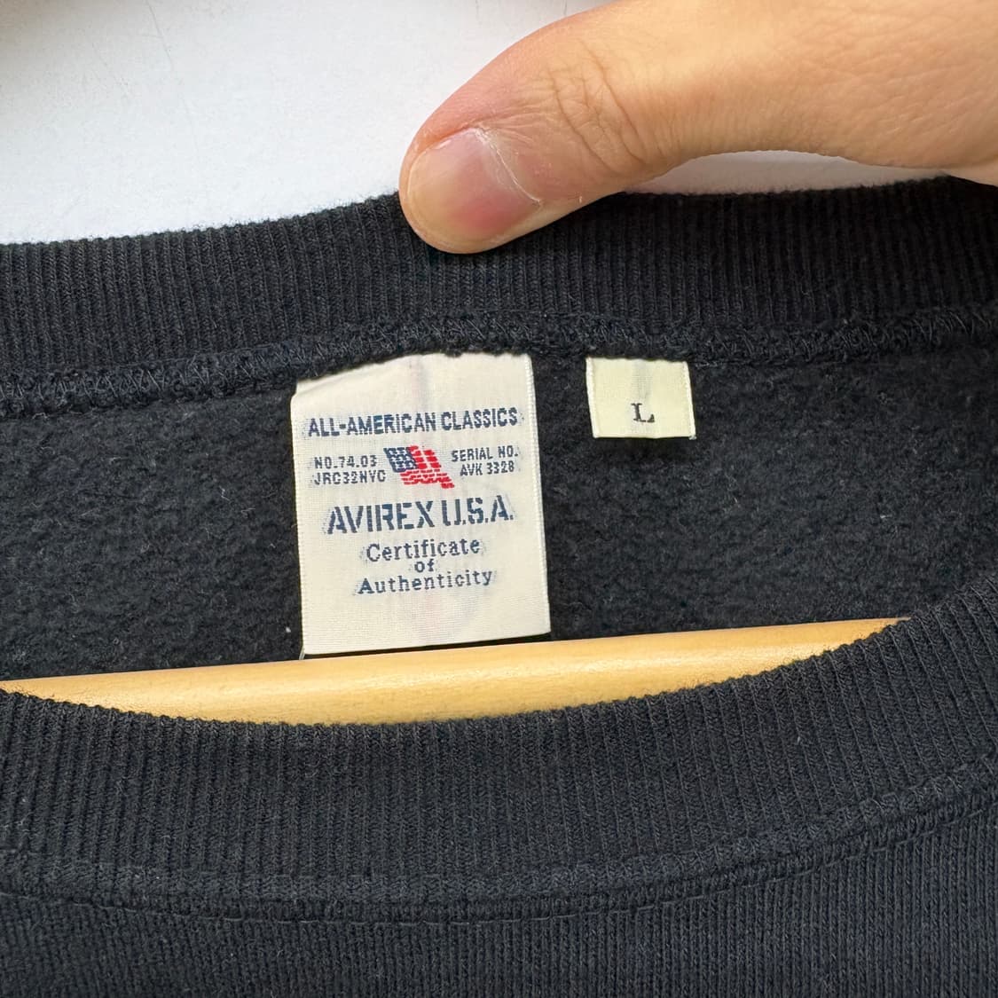 아비렉스 USAFA 블랙 맨투맨 티셔츠 남성 L 상품이미지4