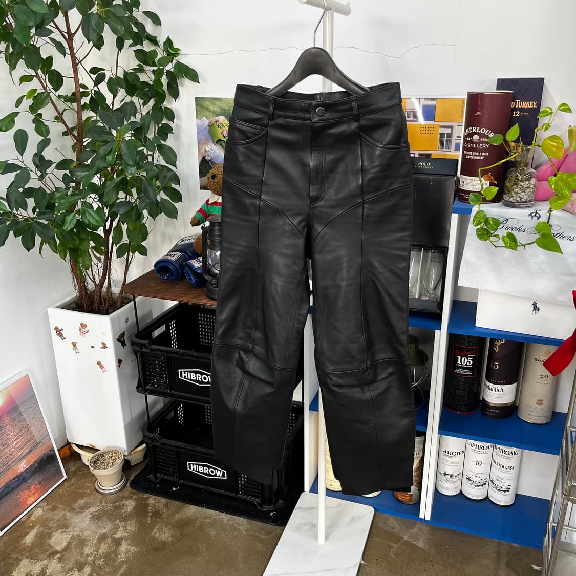 베트멍 우먼 카프스킨 컷아웃 레더팬츠 S 상품이미지1