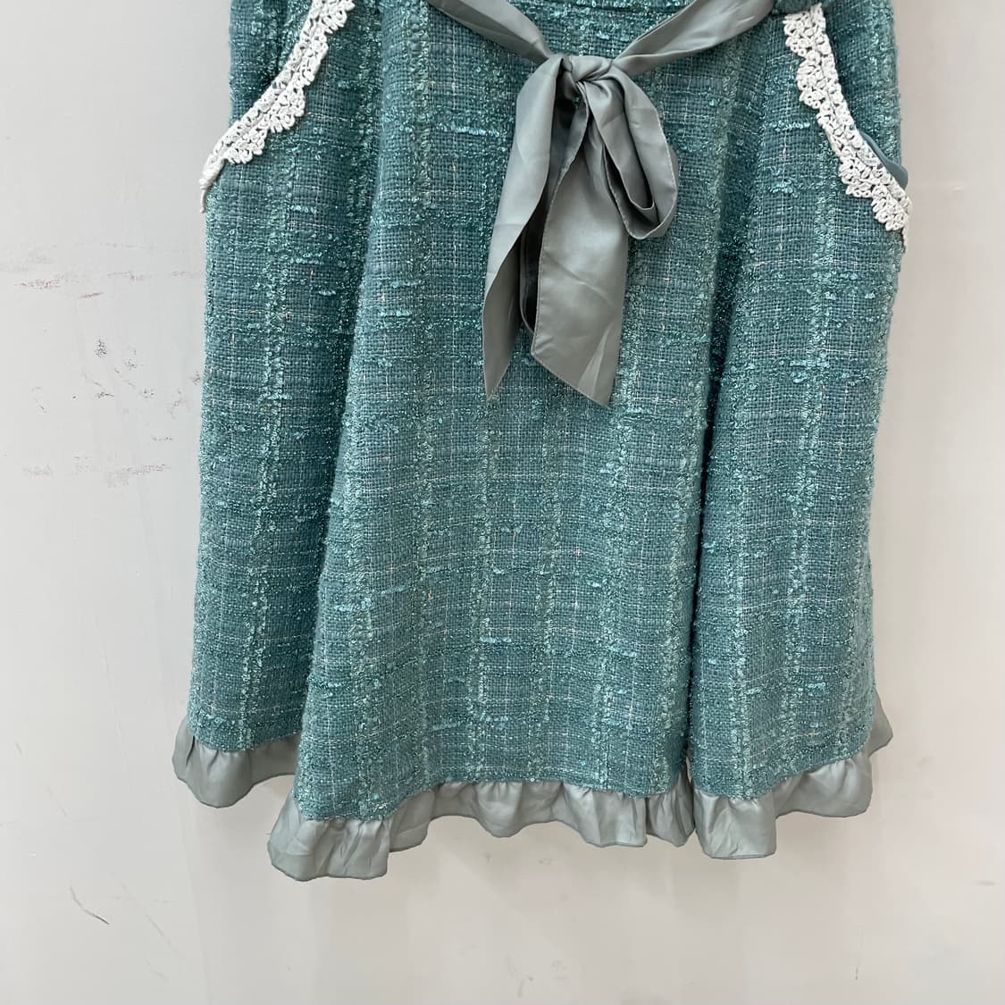 엑시즈팜 레이스업 민트 끈 원피스 상품이미지4