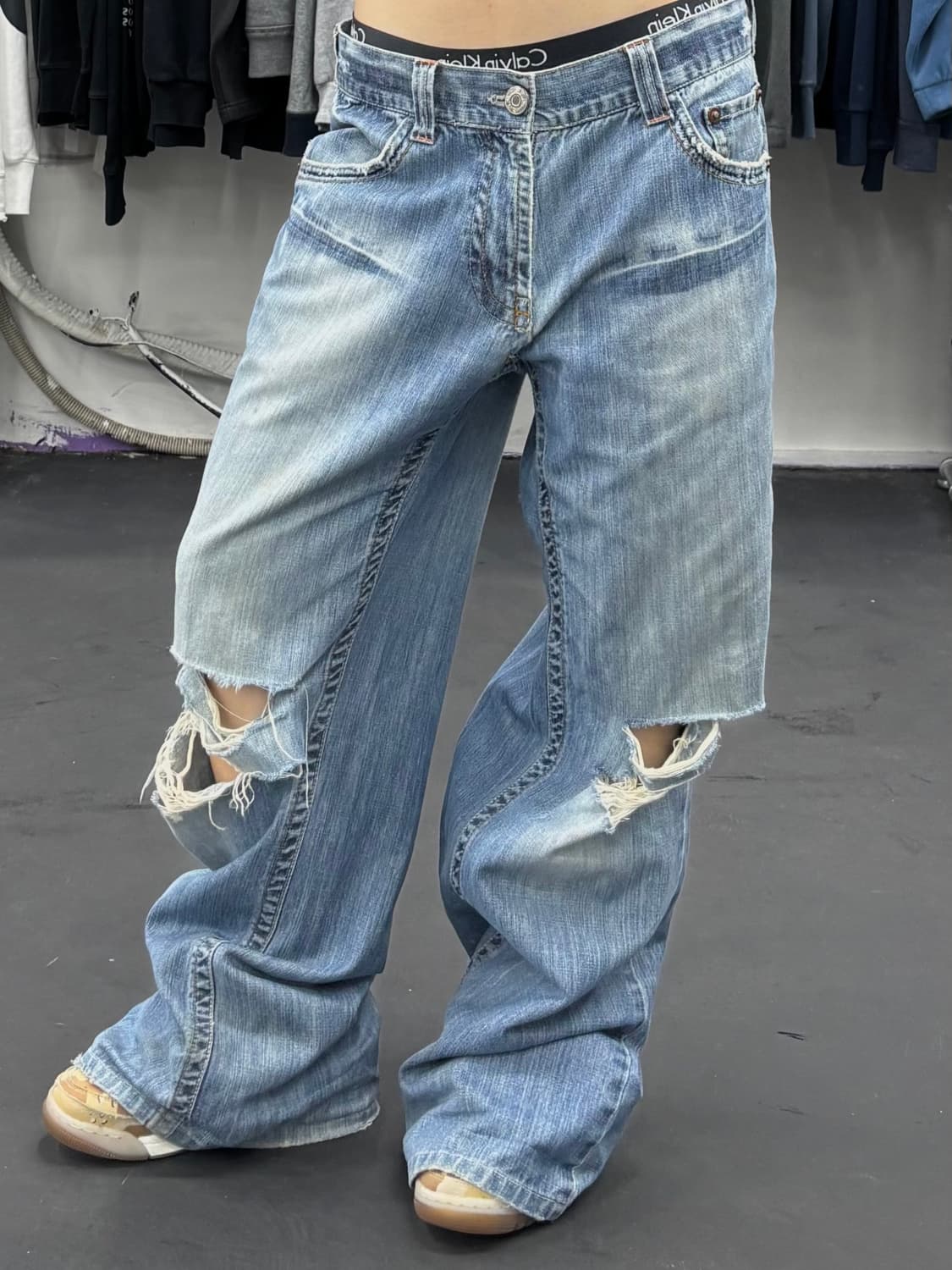 GV2 그런지 워시드 데님팬츠 상품이미지1