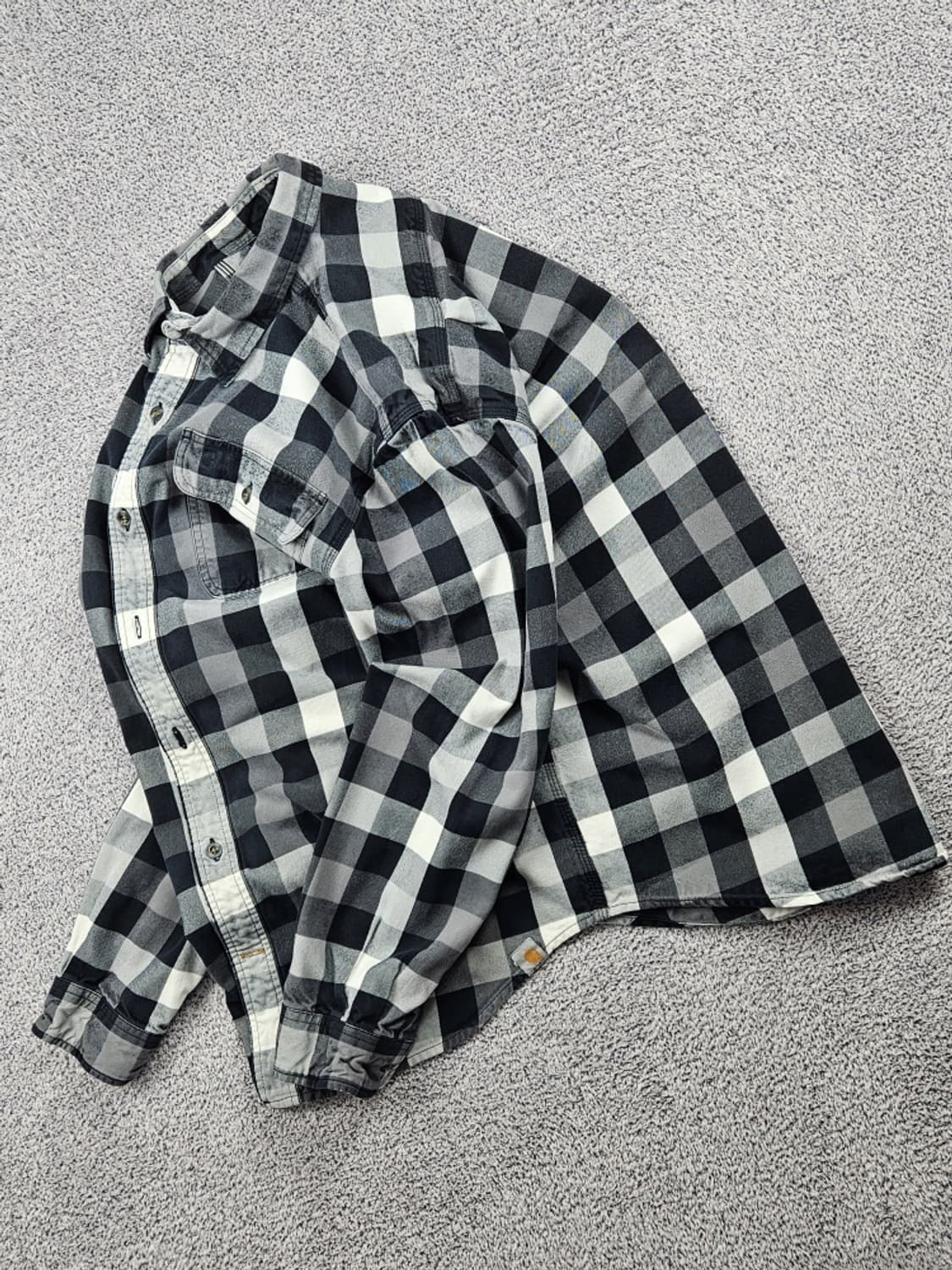 칼하트 체크 패턴 플란넬 롱 슬리브 워크 셔츠 ( L ) / 10327 상품이미지3