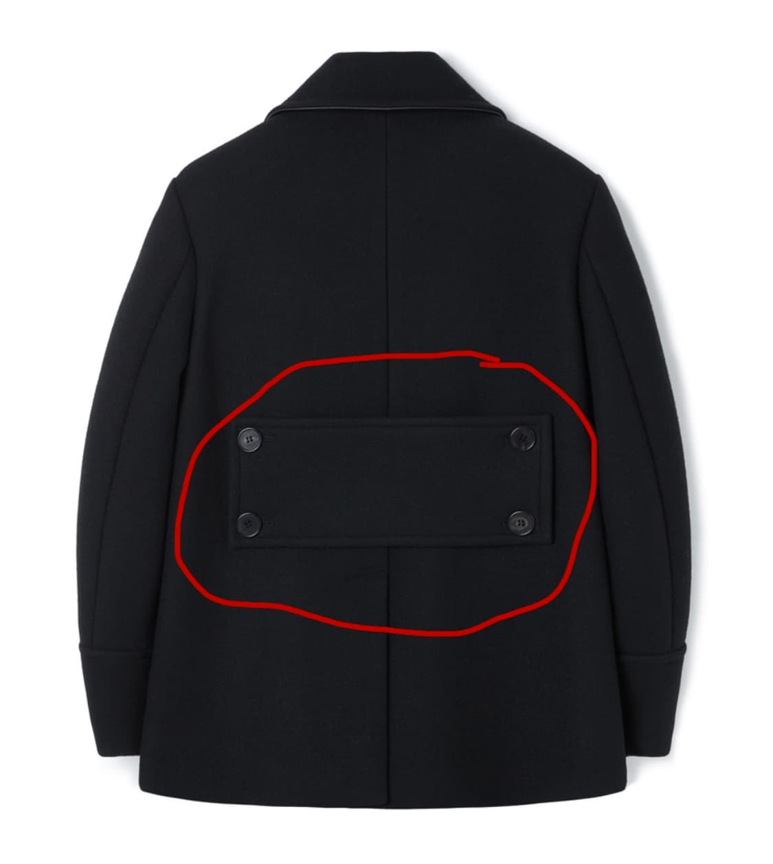 문선 피코트 블랙 M사이즈 상품이미지4