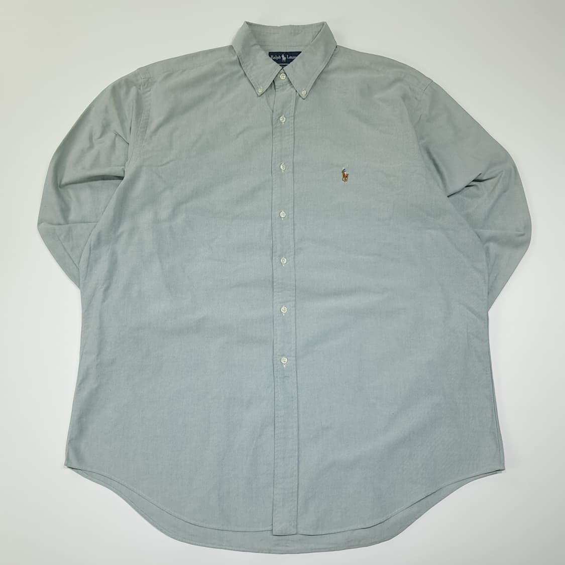 CL794 2XL 폴로 90s 핀포인트 세이지그린 셔츠 남방 상품이미지1