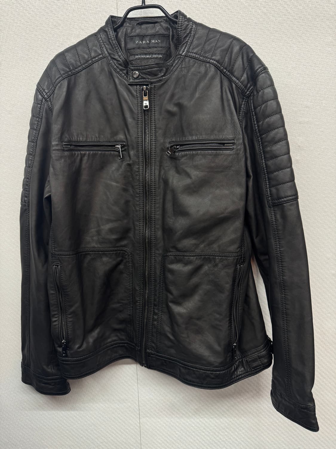 자라 ZARA 엠보 디테일 양가죽100% 가죽자켓 XL(L~XL) 상품이미지1