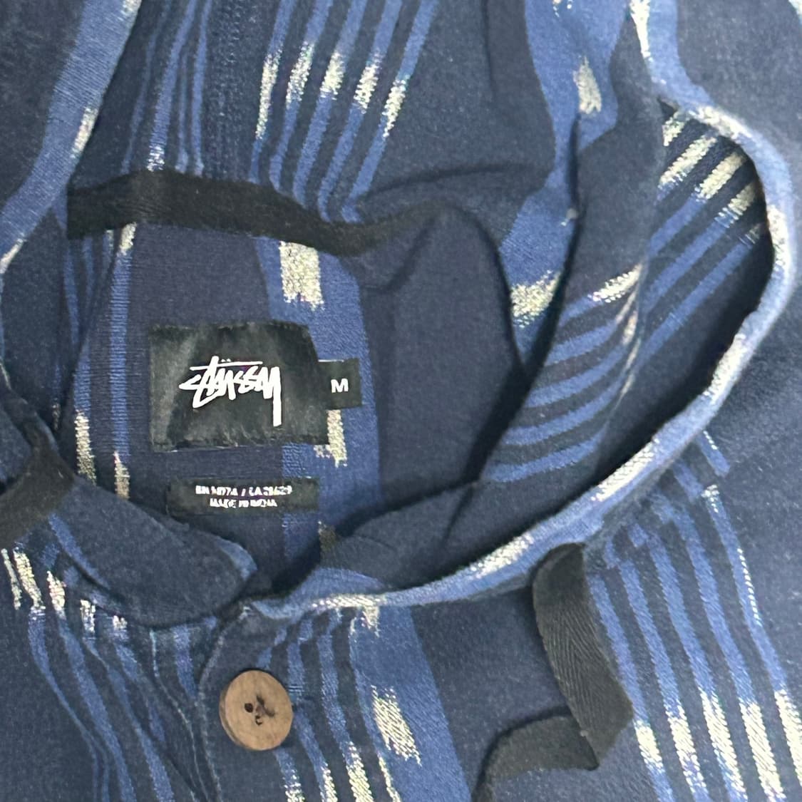 M 스투시 나바호 스웻 블루 아노락 상품이미지4