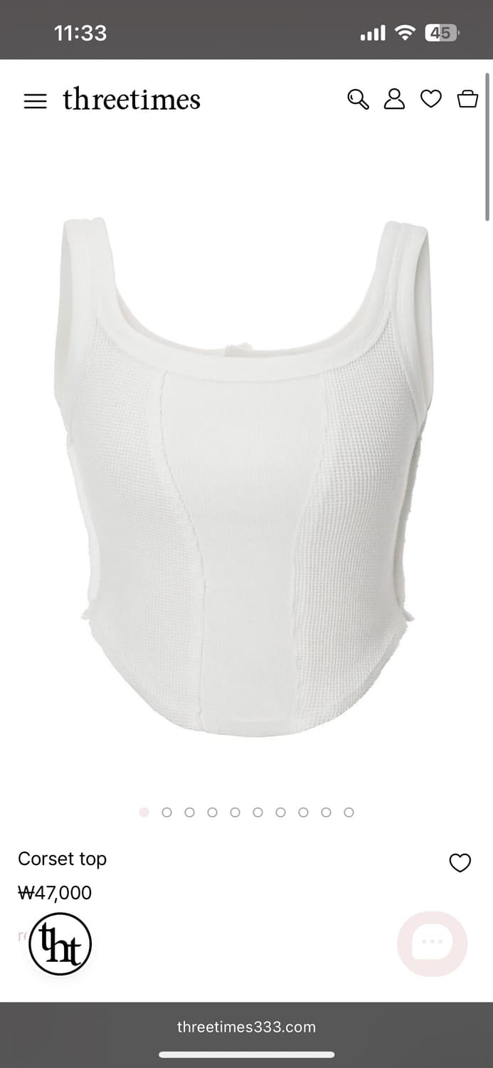 쓰리타임즈 corest top 상품이미지1