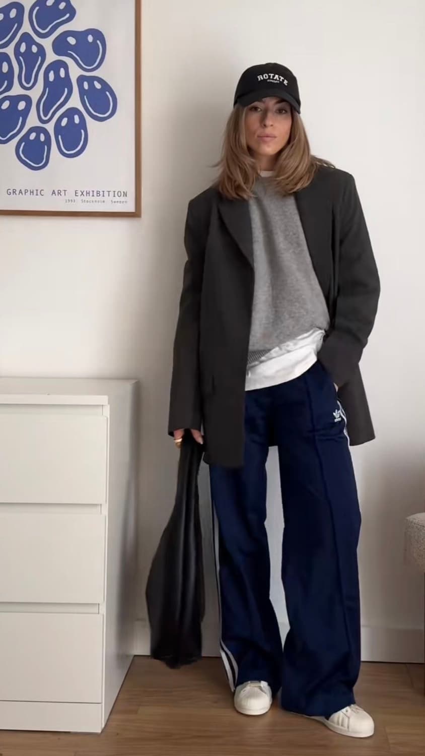 아디다스 오리지널스 파이어버드 루즈 트랙 팬츠 다크 블루 상품이미지2
