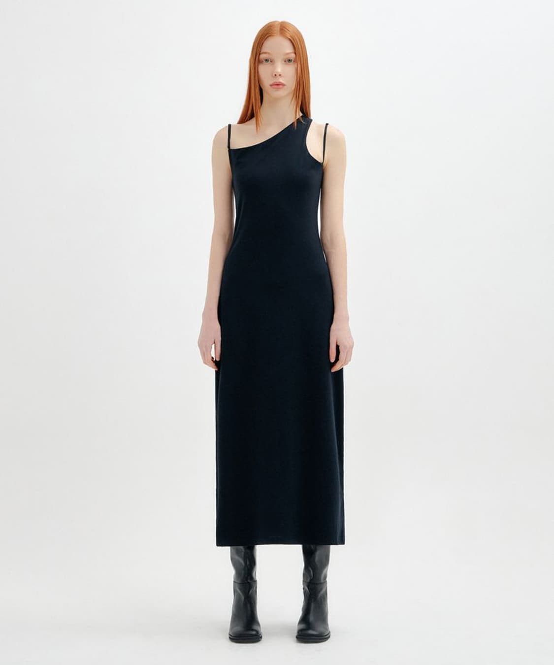 YUSE 유즈 쓰리 스트랩 사이드집 롱드레스 상품이미지2