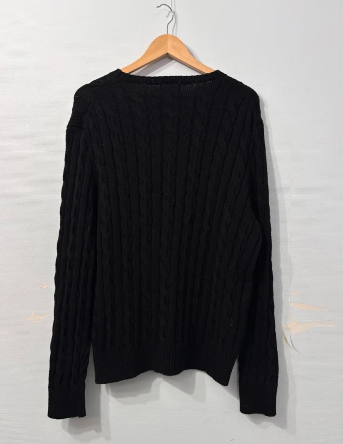 폴로 랄프로렌 케이블 니트 블랙 100 상품이미지3