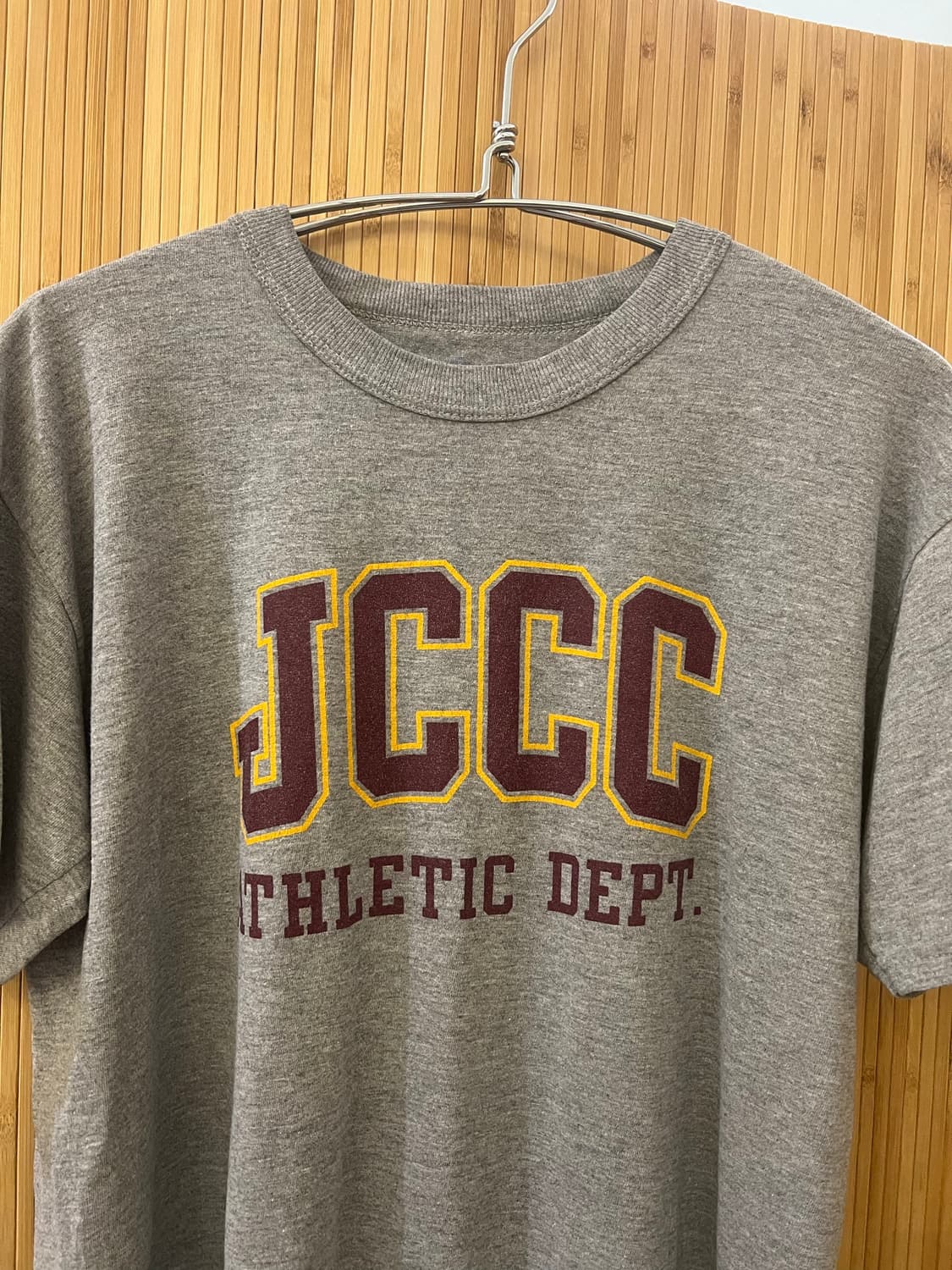 USA 빈티지 JCCC 대학 멜란지그레이 반팔티 판매 상품이미지2