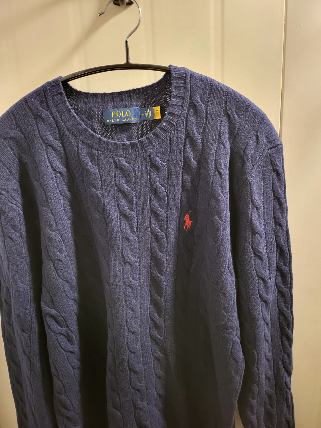 폴로 랄프로렌 네이비 케이블 니트 m 상품이미지2