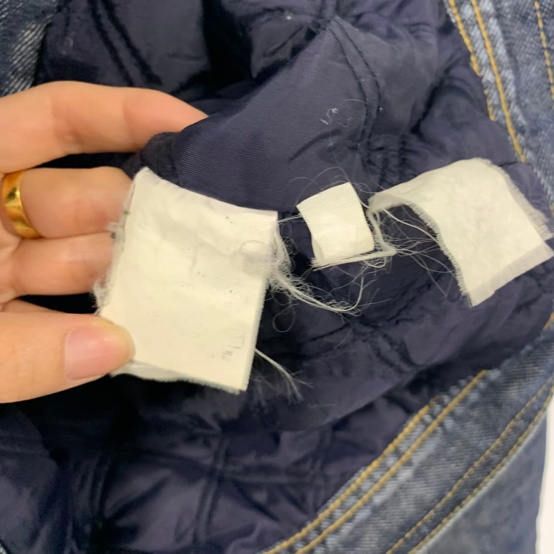 캘빈클라인 인디고 워싱 누빔 데님 자켓 상품이미지5