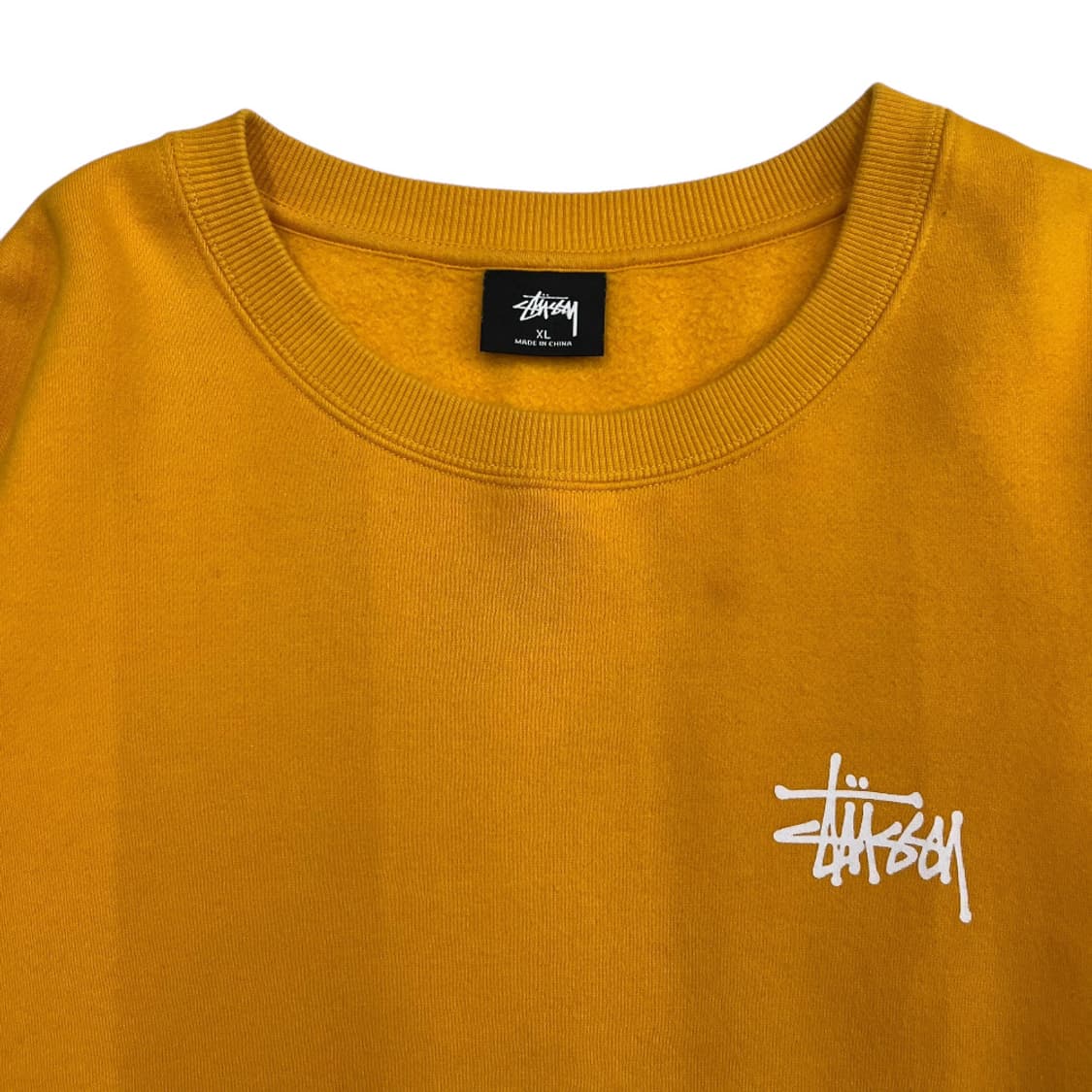 스투시 딥옐로우 백로고 맨투맨 XL 상품이미지5