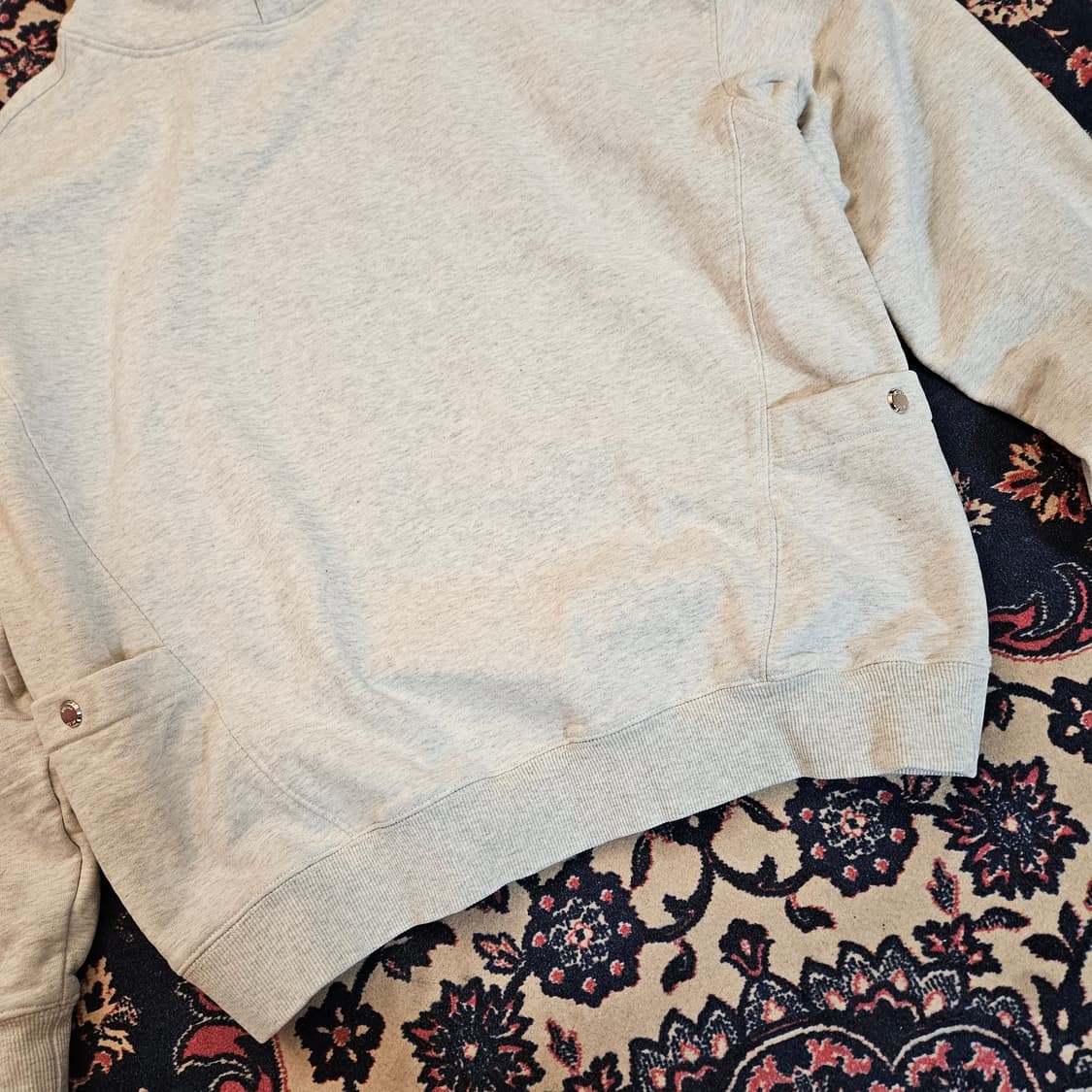 윌비플레이 24fw 스냅 후드 오트밀 L size 상품이미지7