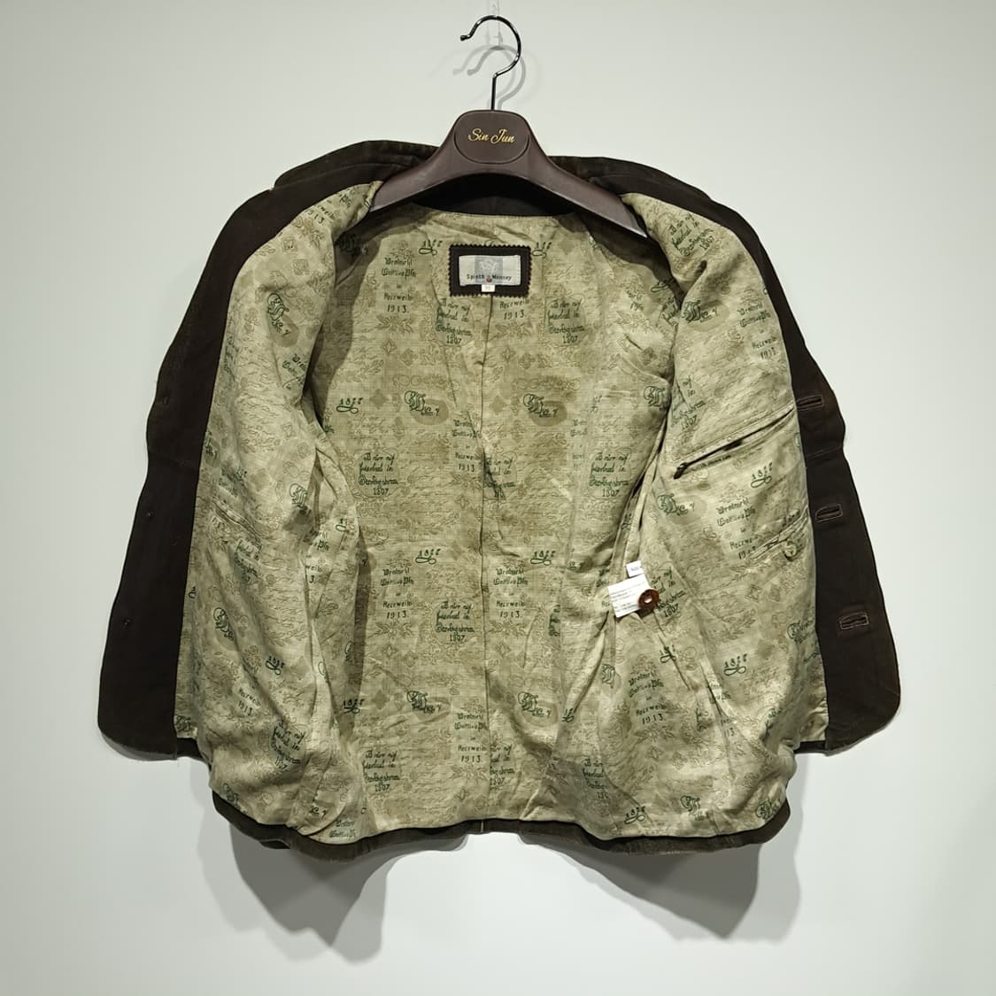 CN498 L Wildbock 80s 바이에른 트라흐텐 스웨이드 가죽자켓 상품이미지5