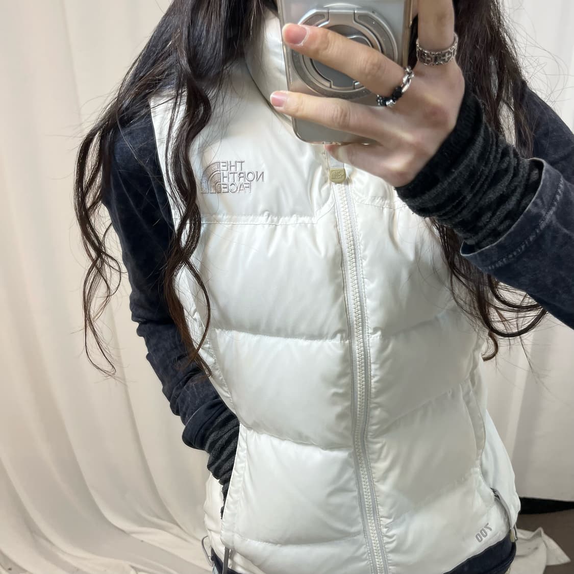 The North Face White Nuptse Vest   상품이미지3