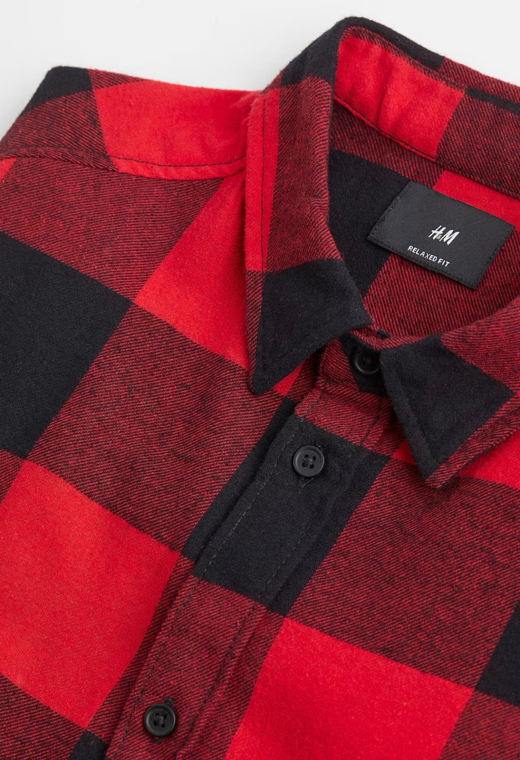 H&M 레드 투포켓 체크 셔츠 (S) 상품이미지2