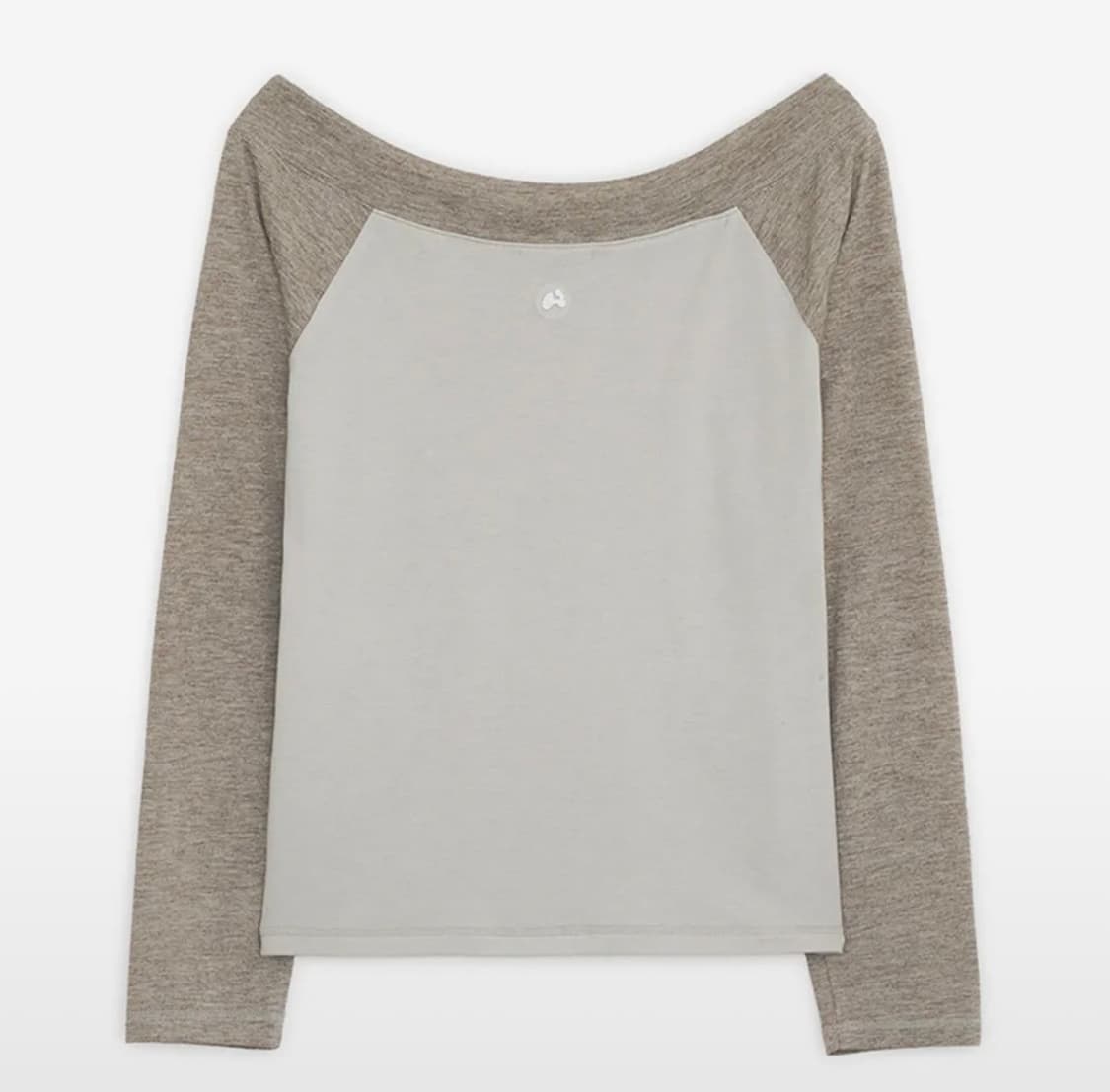 허그유어스킨 러브 시크 드로잉 오프숄더 탑 브라운 롱슬리브 25fw 상품이미지2